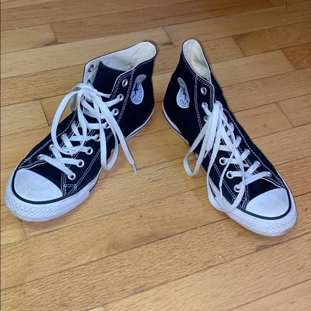 Black high top chuck taylor converse